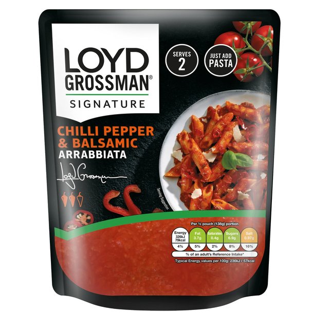 Loyd Grossman Chilli Pepper & Balsamic Arrabiata Pasta Sauce 275g ChEOX} `ybp[ƃoT~R̃ArA[^pX^\[X 275g