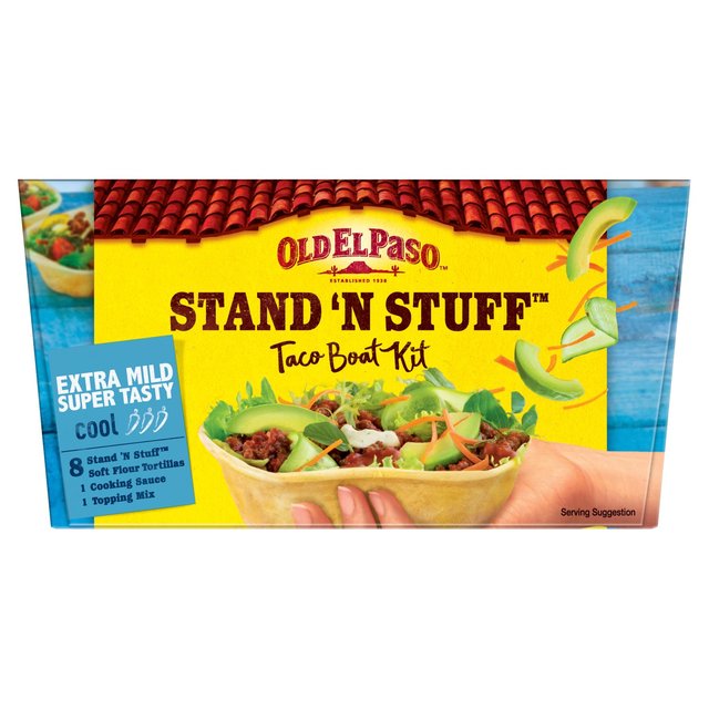 Old El Paso Stand 'N' Stuff Extra Mild Taco Kit with Soft Shells 329g オールドエルパソ スタンドナスタッフ エクストラマイルド タコスキット ソフトシェル 329g