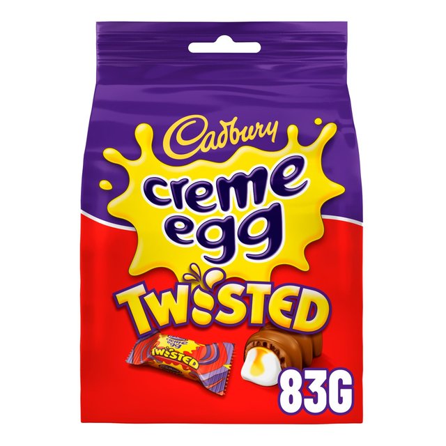 楽天shop ukCadbury Creme Egg Twisted Chocolate Eggs Bag 83g キャドバリークレームエッグ ツイストチョコレートエッグバッグ 83g