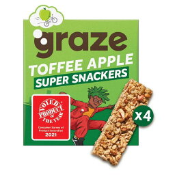 Graze Super Snackers Cereal Bars Kids Toffee Apple 4 x 23g Graze Super Snackers シリアルバー キッズ タフィーアップル 23g×4