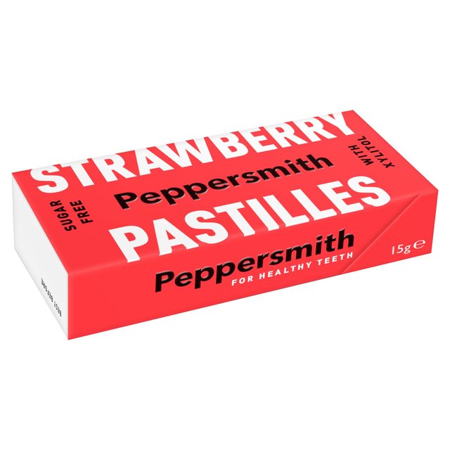 Peppersmith 100% Xylitol Strawberry Pastilles 15g ybp[X~X 100LVg[ Xgx[EpXeB 15g