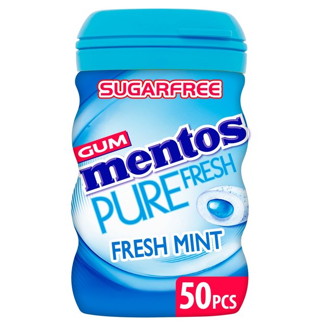 Mentos Pure Fresh Freshmint Sugar Free Chewing Gum Bottle 50 per pack gX sAtbVtbV~g VK[t[ `[COK {g 1pbN50