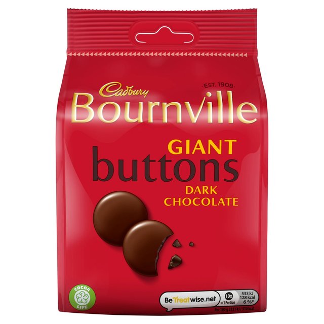 楽天shop ukCadbury Bournville Dark Chocolate Giant Buttons Bag 110g キャドバリー ボーンビル ダークチョコレート ジャイアントボタンバッグ 110g