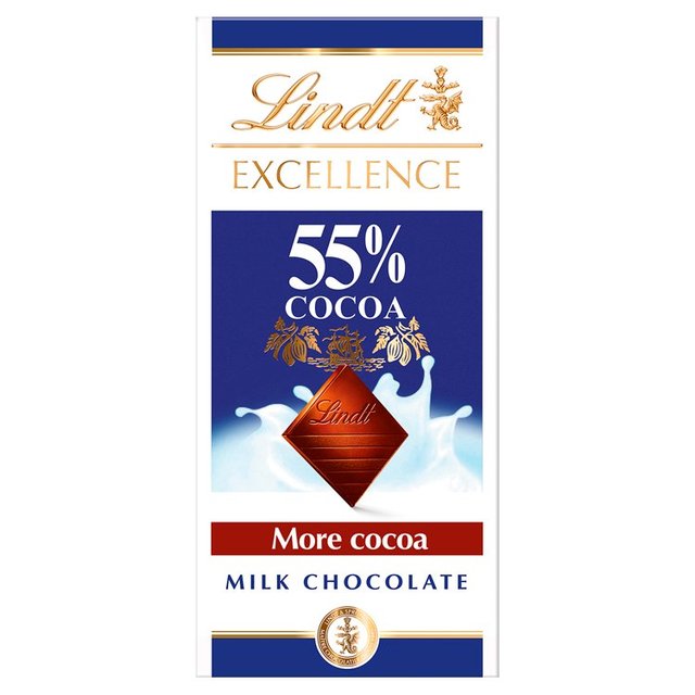 Lindt Excellence Milk 55% Chocolate Bar 80g   ߥ륯 55% 祳졼ȥ...