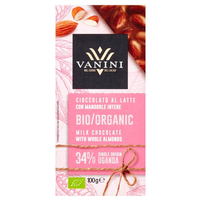 Vanini Organic Whole Almond Milk Chocolate 100g oj[j I[KjbN z[A[h~N`R[g 100g