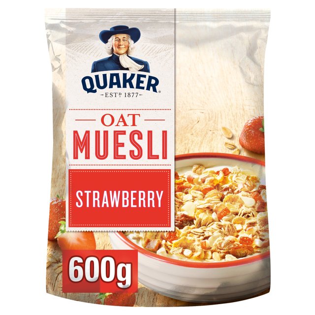 Quaker Oat Strawberry Muesli 600g NG[J[ I[gXgx[ ~[Y[ 600g