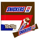 Snickers 99Kcal Chocolate Snack Bars Multipack 10 x 20g スニッカーズ 99Kcal チョコレート スナックバー マルチパック 20g×10