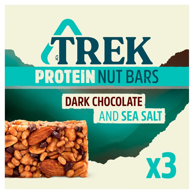 TREK Dark Chocolate & Sea Salt Protein Nut Bars 3 x 40g TREK ダークチョコレート＆シーソルト プロテインナッツバー 40g×3