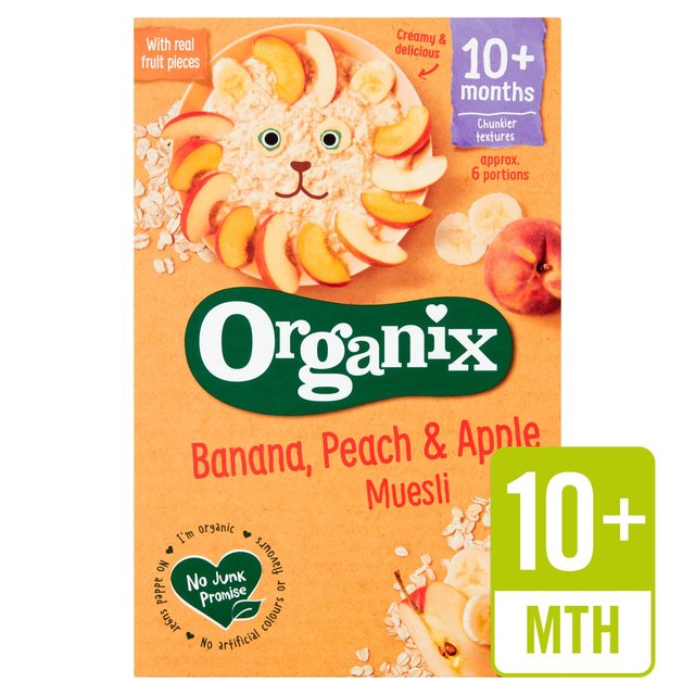 Organix Banana Peach & Apple Organic Baby Muesli 200g オーガニックス バナナ・ピーチ・アップル オーガニックベビーミューズリー 200g