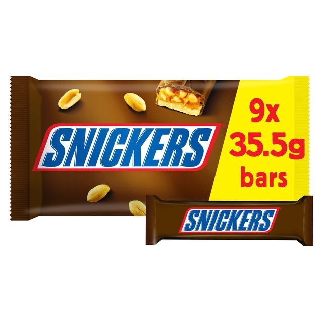 Snickers Chocolate Snack Size Bars Multipack 9 x 35.5g スニッカーズ チョコレート スナックサイズ バー マルチパック 9本 35.5g