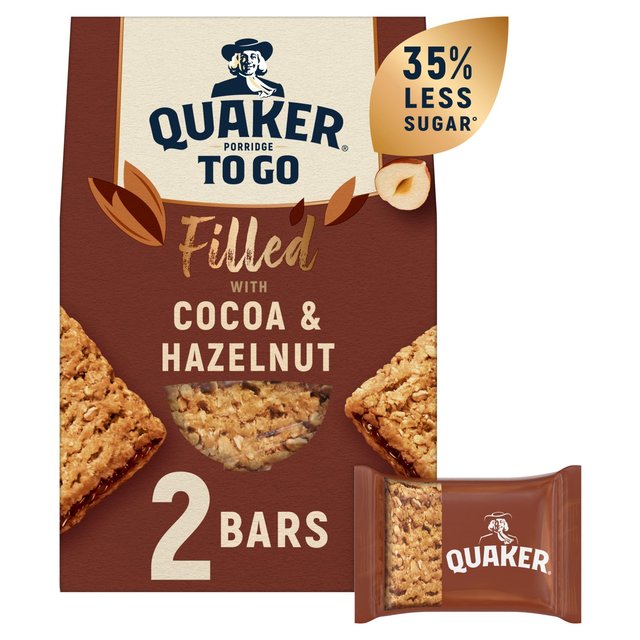 Quaker Porridge To Go Filled with Cocoa & Hazelnut 65g x 2 per pack NG[J[ |bW gD S[ RRAw[[ibc 65g~2pbN