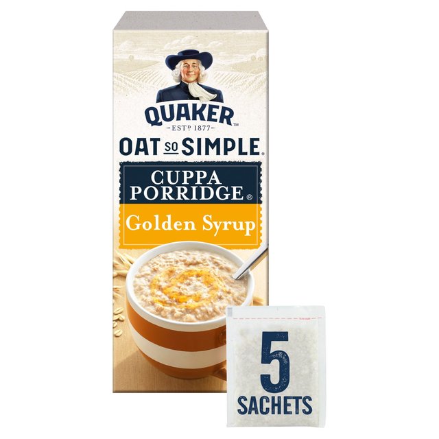 Quaker Oat So Simple Cuppa Golden Syrup Porridge 49.5g x 5 per pack NG[J[ I[g\[Vv JbpS[fVbv|bW 49.5g~5pbN