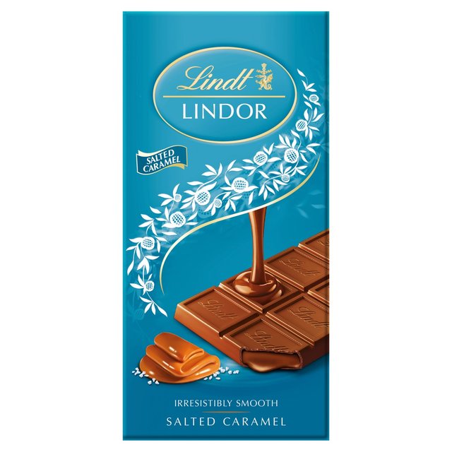 Lindt Lindor Milk Salted Caramel Chocolate Bar 100g リンツ リンドール ミルクソルトキャラメルチョコレートバー 100g