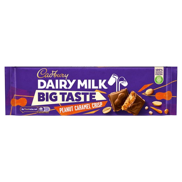 Cadbury Big Taste Peanut Caramel Crisp Chocolate Bar 278g Lho[ rbOeCXg s[icLNXv`R[go[ 278g