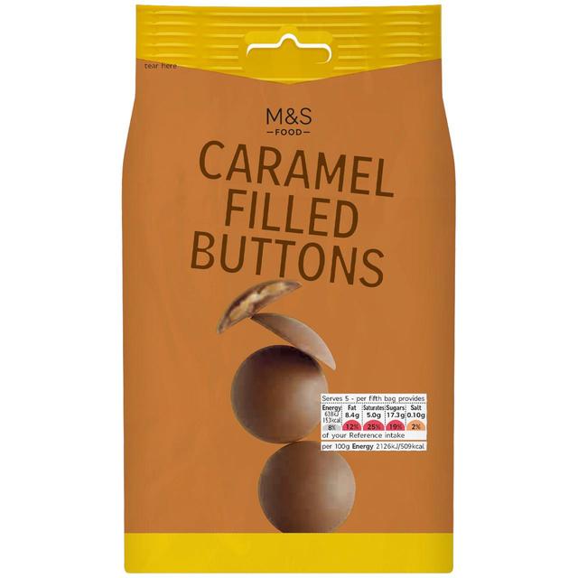 M&S Caramel Filled Buttons 150g M&S キャラメルフィルドボタン 150g