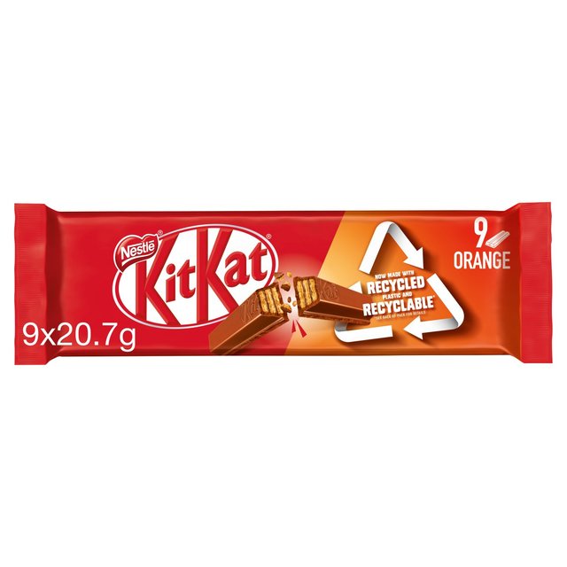 KitKat 2 Finger Orange Chocolate Biscuit Bar 9 x 20.7g LbgJbg 2tBK[ IW`R[grXPbgo[ 20.7g~9{