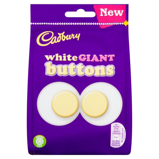 Cadbury White Buttons Giant Chocolate Bag 110g Lho[ zCg{^EWCAg`R[gobO 110g