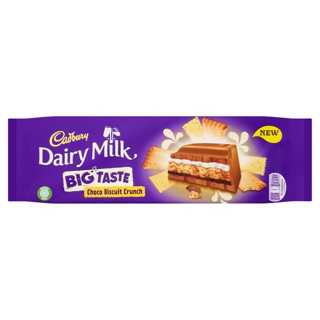Cadbury Dairy Milk Big Taste Biscuit Crunch Chocolate Bar 300g Lho[fC[~N rbOeCXg rXPbgN``R[go[ 300g