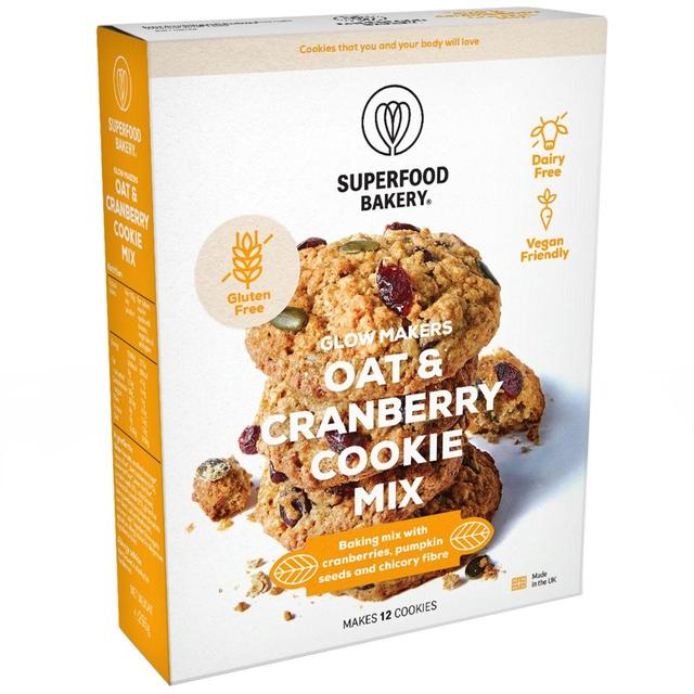 Superfood Bakery Glow Makers Oat & Cranberry Cookie Mix 280g X[p[t[hx[J[ Glow Makers I[gNx[NbL[~bNX 280g