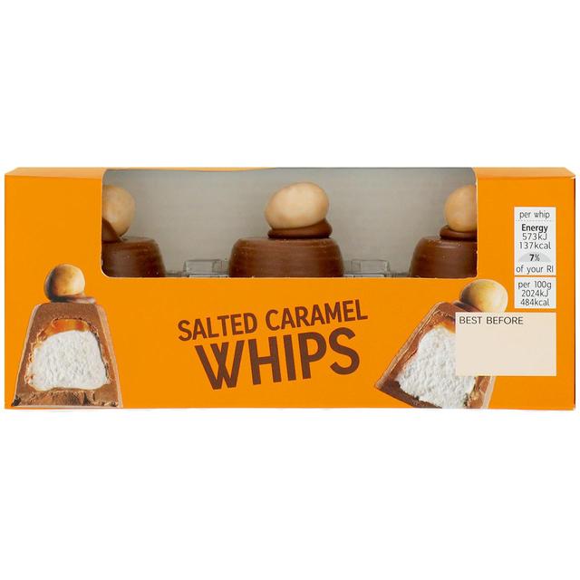 M&S 3 Salted Caramel Whips 85g M&S 3種の塩キャラメルホイップ 85g