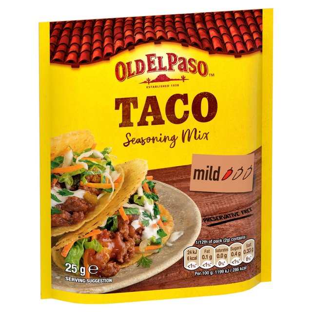 Old El Paso Garlic & Paprika Taco Seasoning Mix 25g Old El Paso Garlic & Paprika ^RXV[YjO~bNX 25g