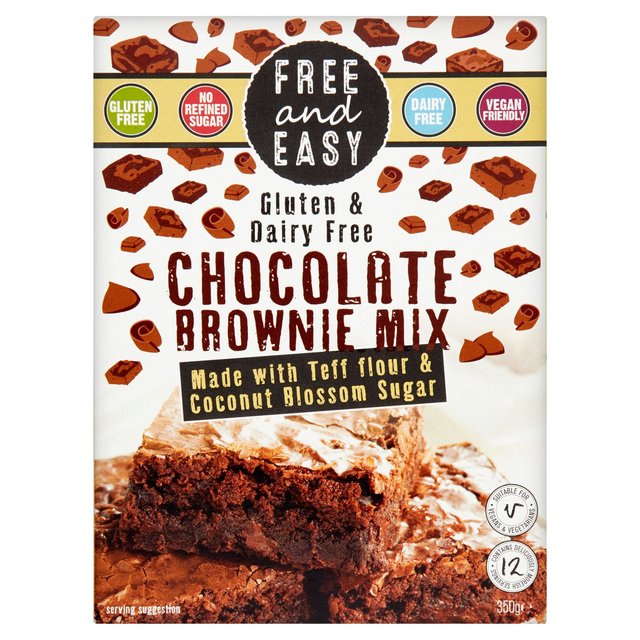 Free & Easy Gluten Dairy Yeast Free Chocolate Brownie Cake Mix 350g t[C[W[ OeAiAC[Xgt[`R[guEj[P[L~bNX 350g