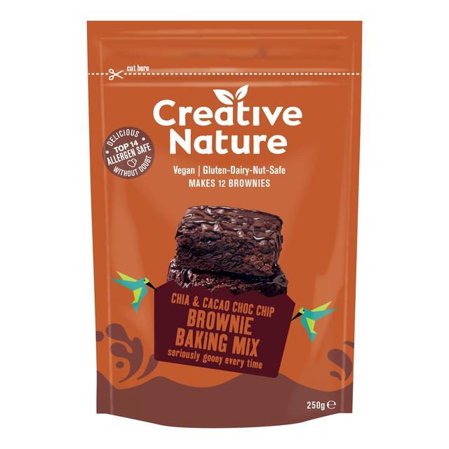 Creative Nature Chia & Cacao Choc Chip Brownie Baking Mix 250g クリエイティブネイチャー チア＆カカオ チョコチップブラウニー ベーキングミックス 250g