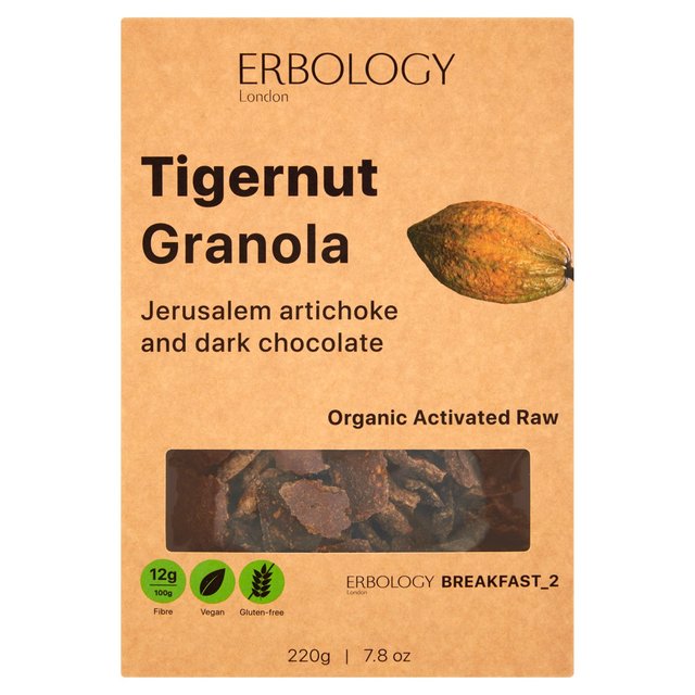 Erbology Organic Gluten Free Tigernut Granola with Jerusalem Artichoke 220g G{W[ I[KjbN Oet[ ^CK[ibc Om[ GT A[eB`[N 220g