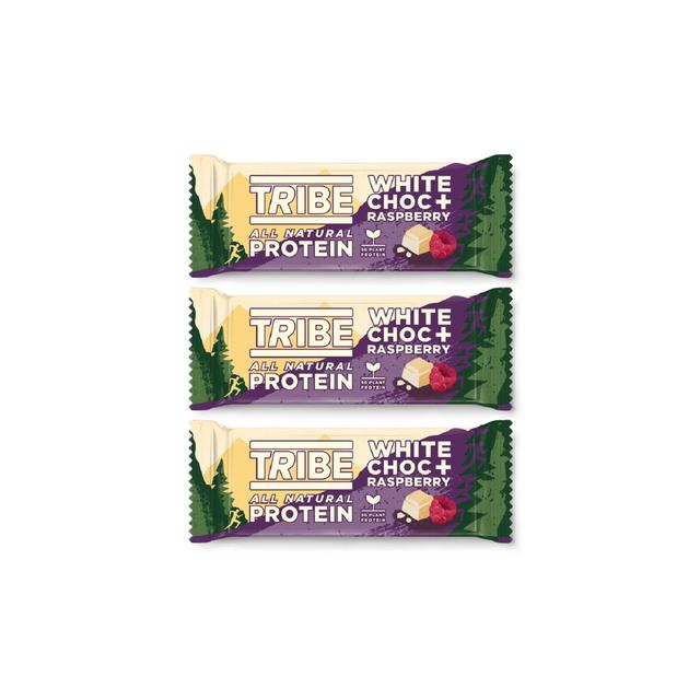 TRIBE Natural Plant Protein Bars, White Choc & Raspberry 3 x 50g TRIBE i` vgveC o[ zCg`RYx[ 50g~3