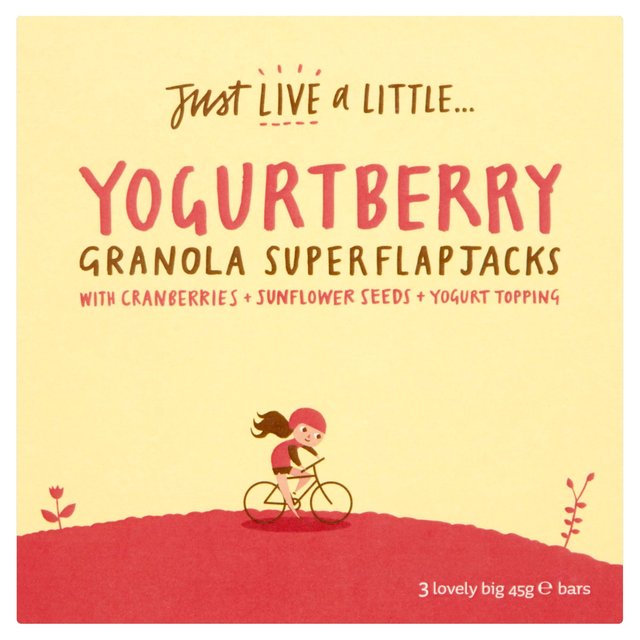 Just Live a Little Yogurtberry Superflapjack Multipack 3 x 45g ジャストライブアリトル ヨーグルトベリー スーパーフラップジャック マルチパック 3 x 45g