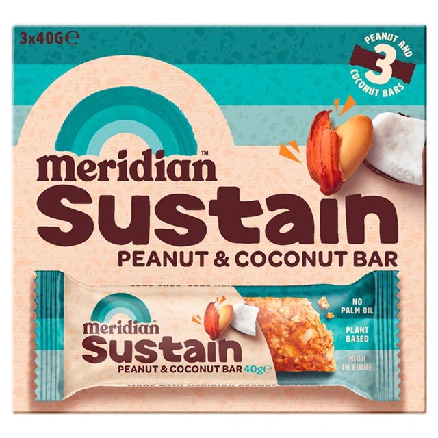 Meridian Peanut & Coconut Bar Multipack 3 x 40g fBA s[ibcRRibco[ }`pbN 40g~3