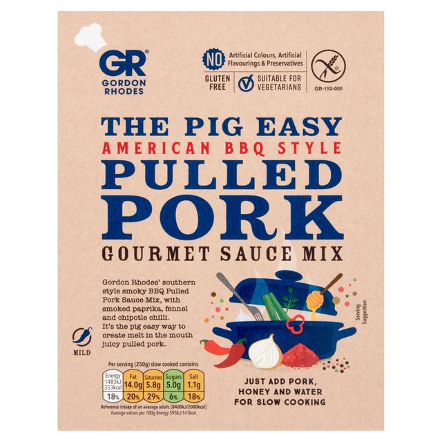 楽天shop ukGordon Rhodes Pig Easy American BBQ Style Pulled Pork 75g ゴードン ロードス ピッグ イージー アメリカンBBQスタイル プルドポーク 75g