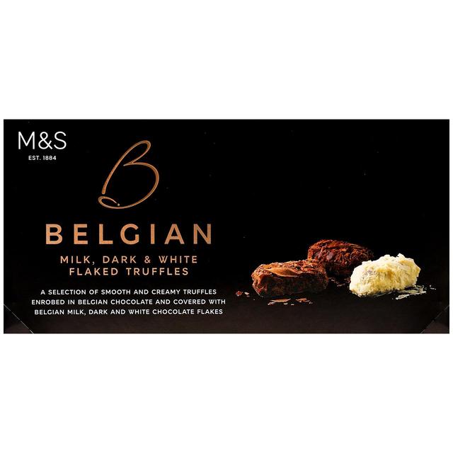 M&S Belgian Milk, Dark & White Chocolate Truffles 200g M&S ベルギーミルク、ダーク＆ホワイトチョコレートトリュフ 200g