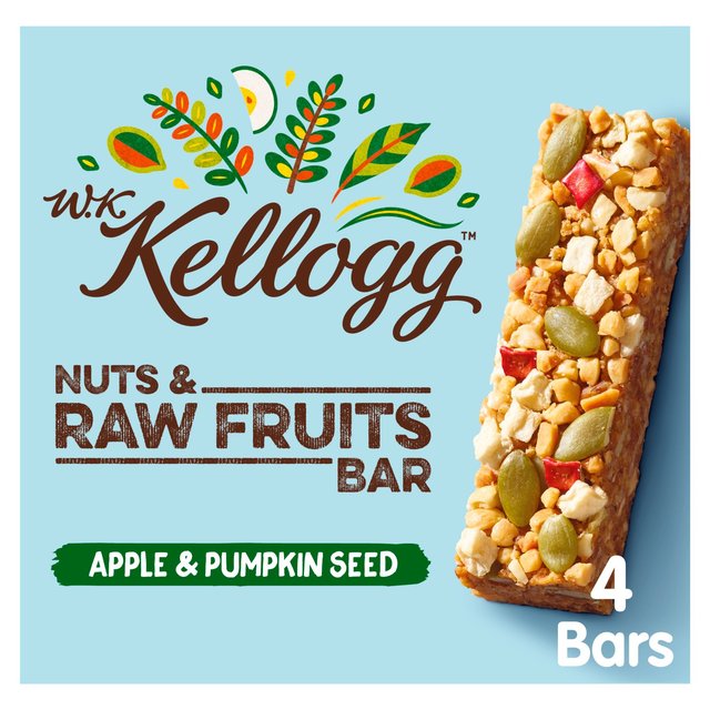 Kellogg's WK Kellogg Raw Fruits, Nuts & Oats Bars, Apple & Pumpkin Seed 4 x 30g PbO WKPbO [t[cAibcAI[co[ AbvpvLV[h 30g~4