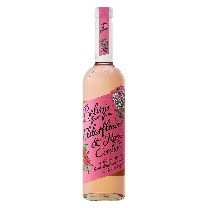 ベルボア コーディアル エルダーフラワー&ローズ 500ml Belvoir Elderflower & Rose Cordial ナチュラルシロップ オーガニック 有機 ハーブコーディアル イギリス 英国直送品