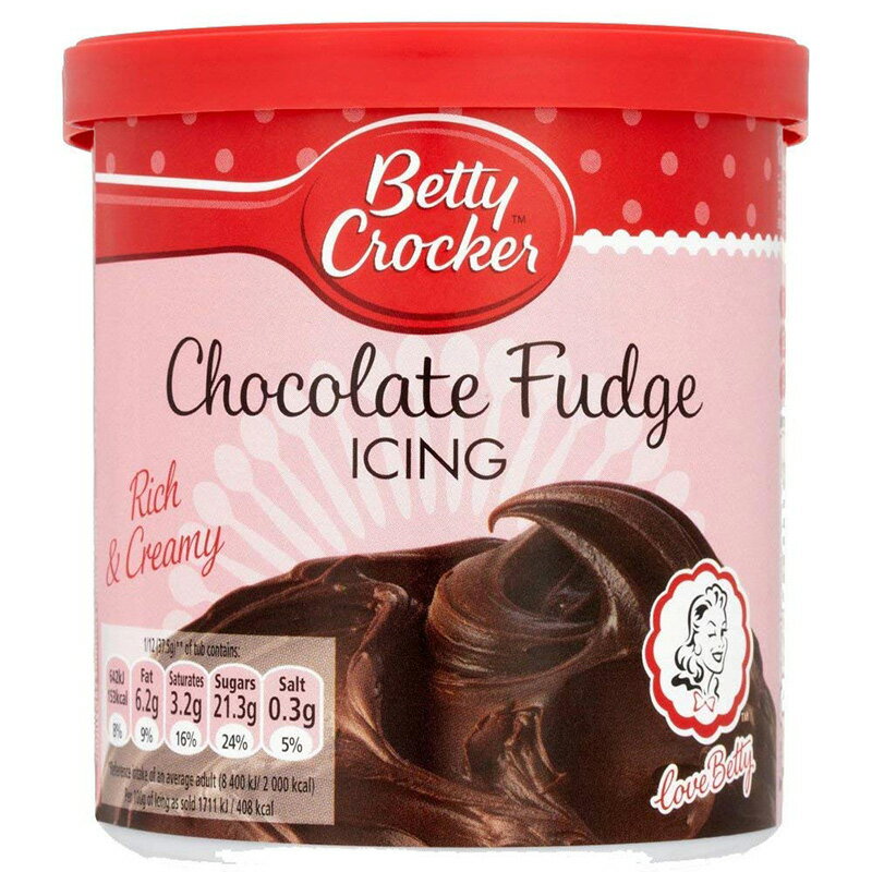 Betty Crocker Rich & Creamy Icing Chocolate Fudge (450g) ベティクロッカー リッチ クリーミー アイシング チョコレートファッジ お菓子作り 製菓材料 イギリス 【英国直送品】