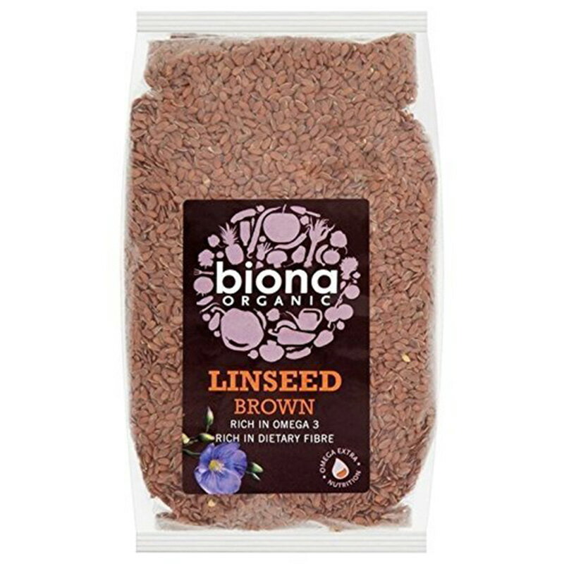 ビオナ ブラウン ラインシード 有機アマニ 500g Biona Organic Linseed Brown 500g【英国直送品】