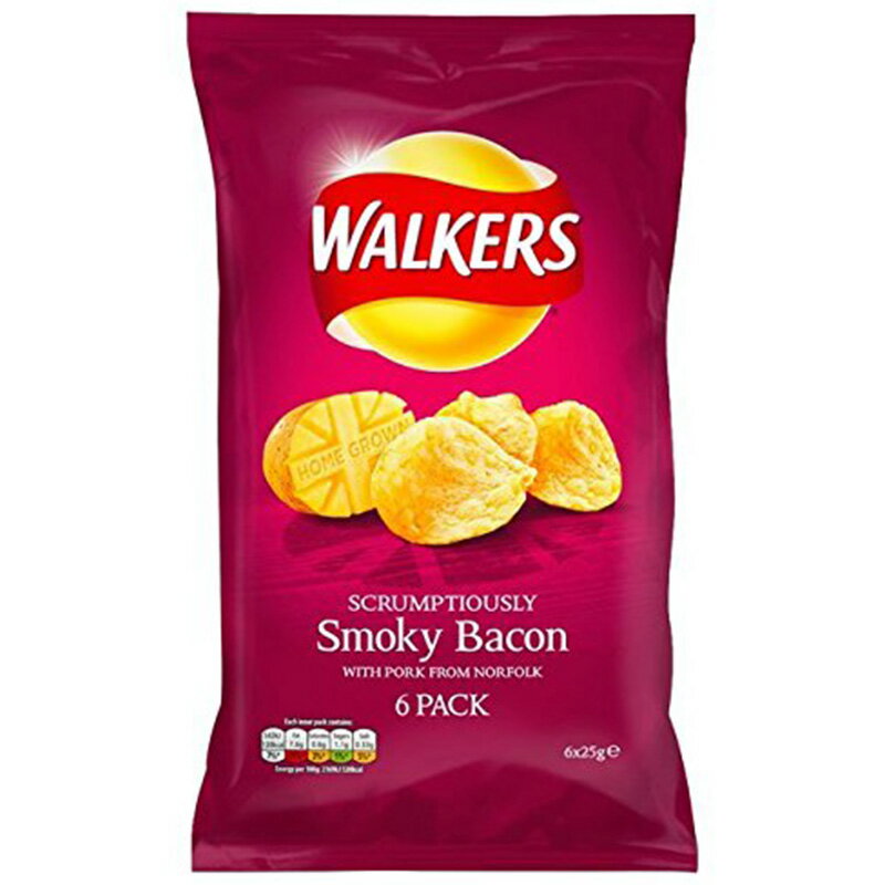 Walkers Smokey Bacon Crisps 25g x 6  ݥƥȥåץ ⡼١̣ 25 6 ...