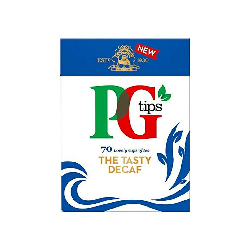 PG Tips DECAF 70 tea bags ピージーチップス 紅茶 カフェインフリー 70ティーバッグ 手軽なマグ1杯分のテトラパック 美味しい カフェインレス デカフェティー イギリス 【英国直送品】