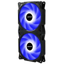 upHere PCケースファン3連 青色LED PWM 3PINコネクタ デイジーチェーン接続 240*120*25mm【PF240BE3】…