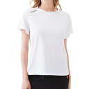 THREEGUN スポーツシャツ レディース 冷感 半袖 ヨガウェア ス スポーツシャツ 半袖tシャツ 冷感シャツ ラッシュガード 吸汗速乾 UVカット(ホワイ...