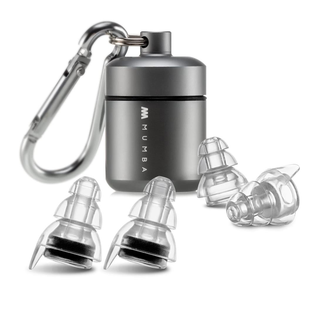 【送料無料】Mumba 高忠実度のコンサート耳栓 再利用可能なミュージシャンの耳栓 音楽祭 DJ 収納ボック..