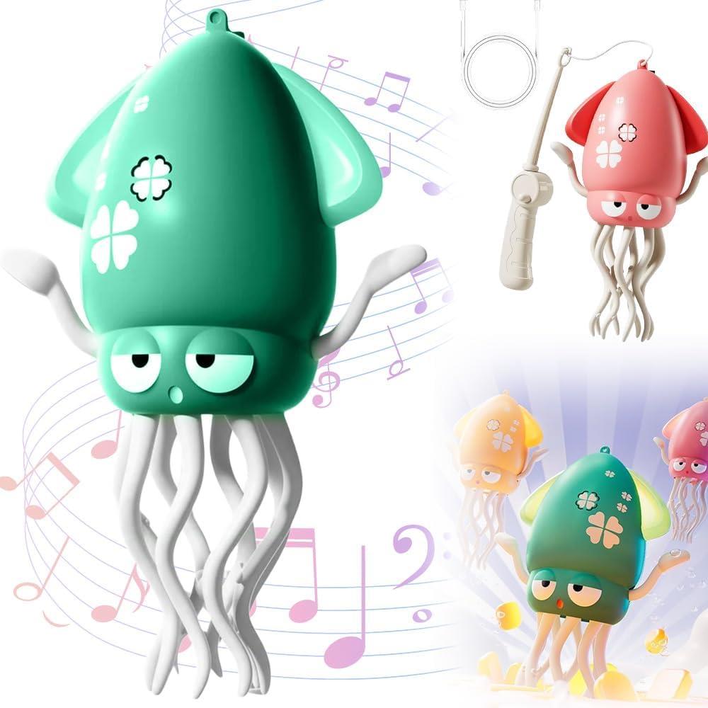 【送料無料】イカ おもちゃ 動く Mocasa ダンシング イカおもちゃ 電動 USB充電式 障害物回避センサーを搭載 子供用 踊る 動く ロボット 音楽 癒し 知育玩具 プレゼント （ グリーン ）