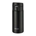 タイガー魔法瓶(TIGER) 水筒 360ml マグボトル ワンタッチ 軽量 ステンレスボトル 真空断熱 保温保冷 ブラック MKA-K036KK
