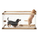 アイリスオーヤマ(IRIS OHYAMA) 犬 サークル ウッディサークル ロータイプ ライトナチュラル 中型犬用 幅120×奥行66.5×高さ55.5cm P...