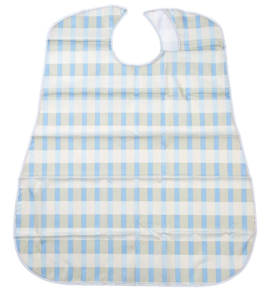 【ポイント優待キャンペーン】【ブラックフライデークーポン利用で割引中】【送料無料】竹虎 【食事用エプロン】 ソフラピレンエプロン ボーダーチェック ブルー