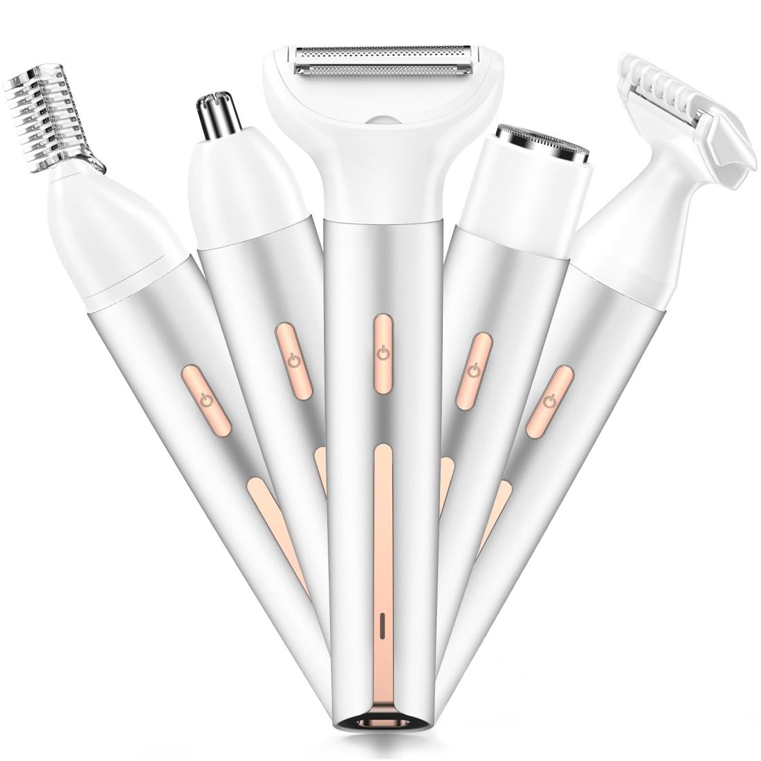 ス vio シェーバー 1台5役 180分間連続使用 電動シェーバー レディース 鼻毛カッター 眉毛シェーバー ボディシェーバー デリケートゾーン 全身 顔 脇...