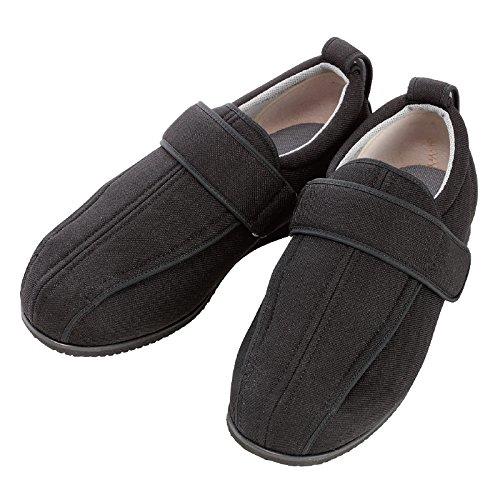 【ワンダフルデー限定 ポイント2倍+クーポン利用で5%OFF】【送料無料】徳武産業 外出用 あゆみ ケアフルIII 3E 黒 サイズ:3L(25.0-25.5cm) 1304 左右セット