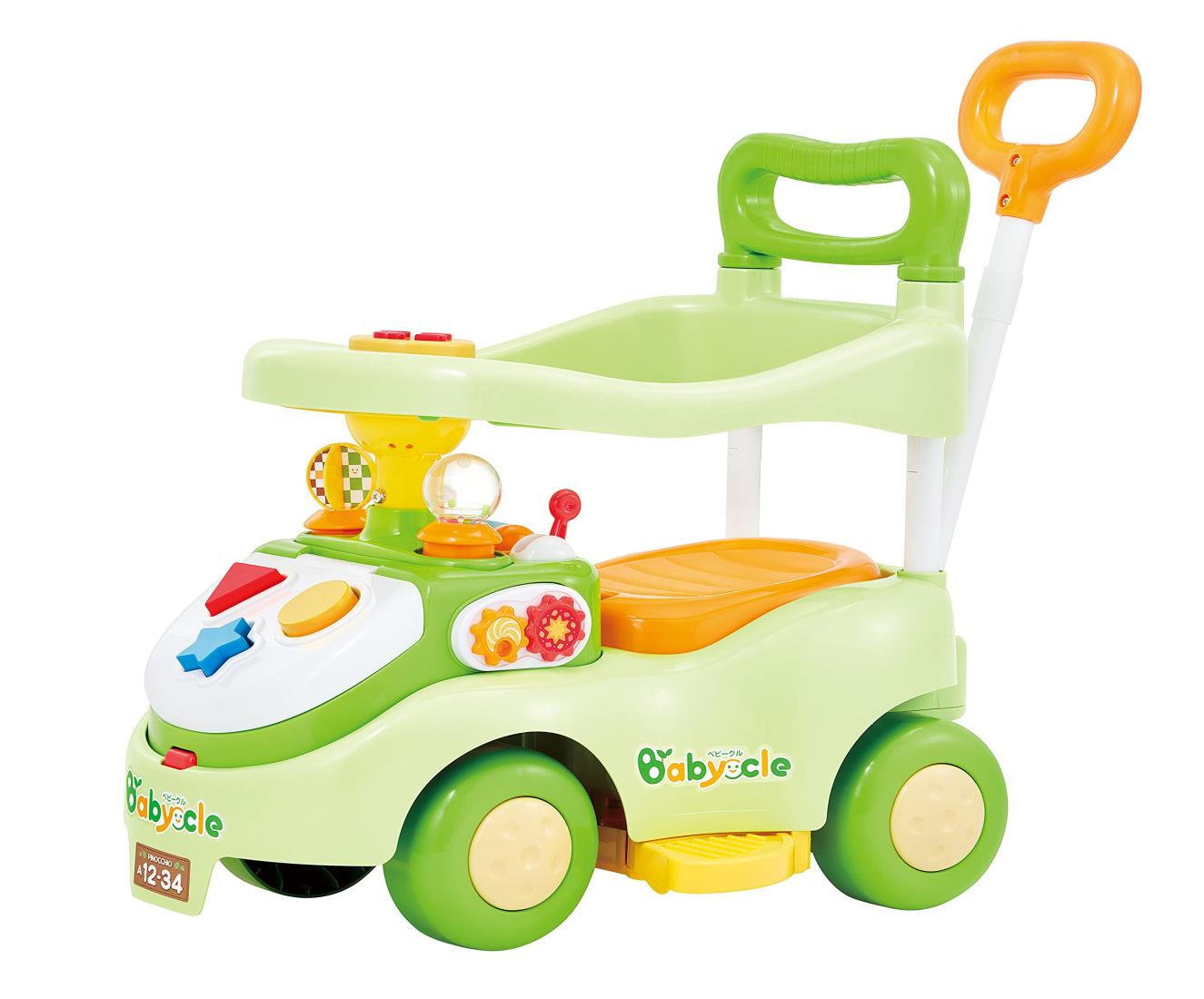 【ワンダフルデー限定 ポイント2倍+クーポン利用で5%OFF】【送料無料】Baby cle 3stepよくばりビジーカー グリーン