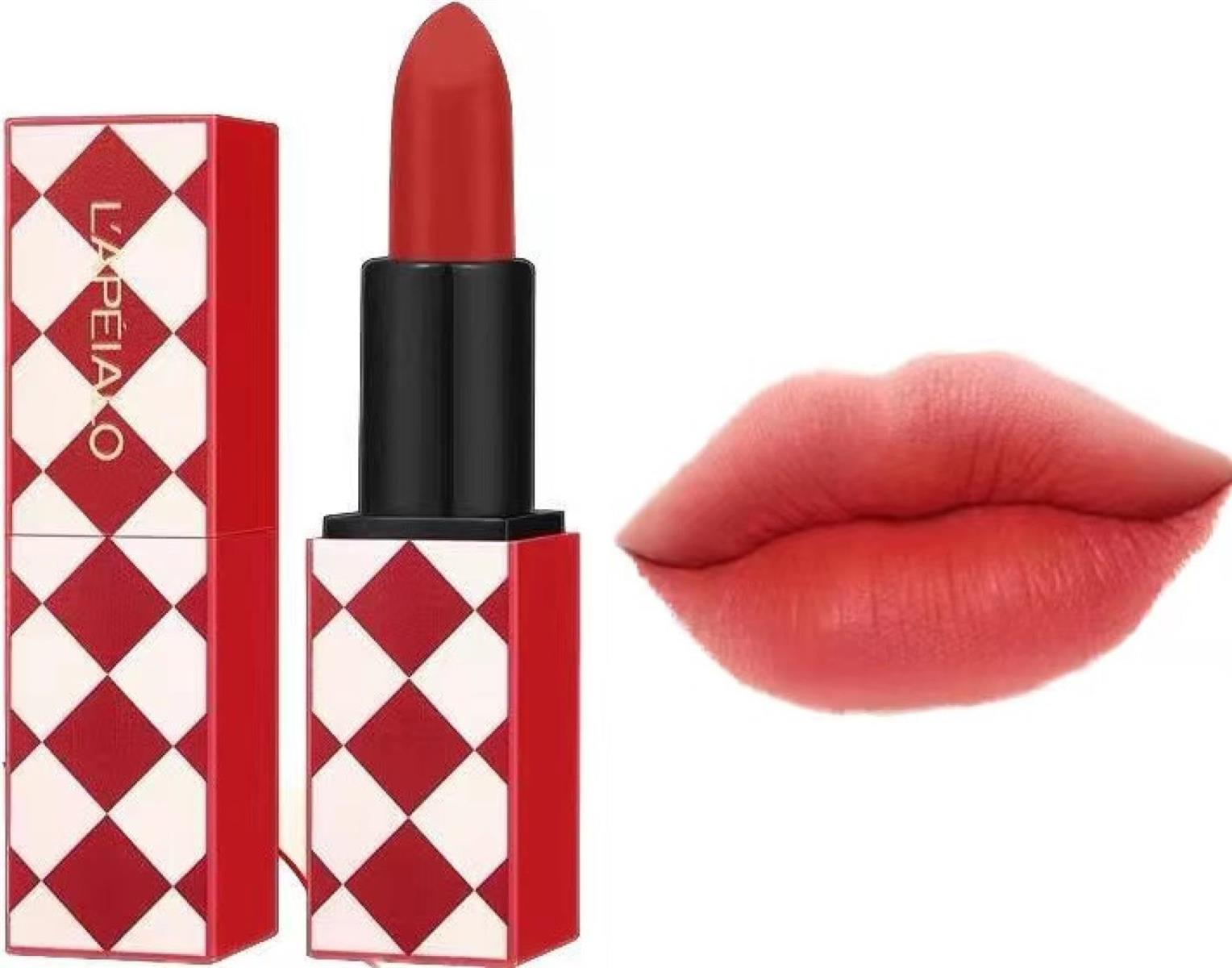 【スーパーセール中ポイント2倍+クーポン利用で10%OFF】【送料無料】LAPEIALO MATTE LIPSTICKマット口紅 鮮やかなカラー ひと塗りで美しい発色 02#甘い杏の蜜桃